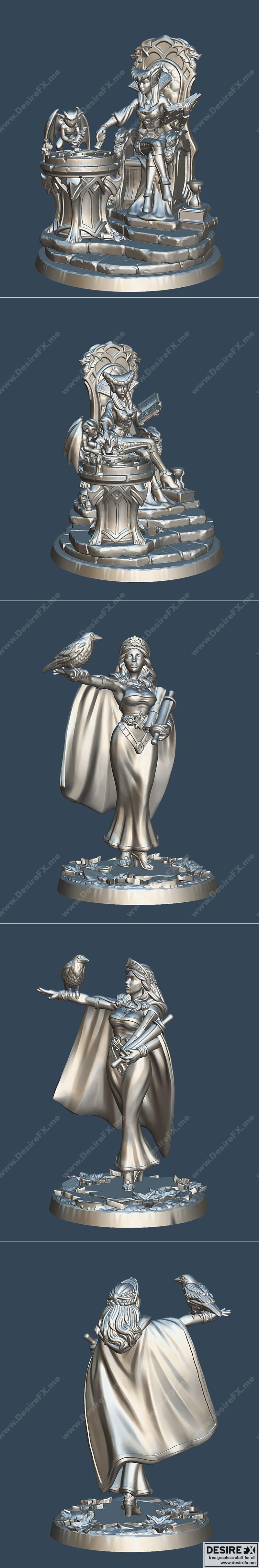 命运之轮与摩尔菲亚——3D打印模型|Dungeon Master and Moirai Lachesis – 3D Print Model STL