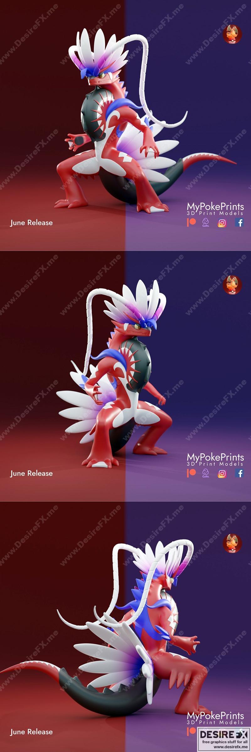 MyPokePrints - 雷伊多 - 3D打印模型|MyPokePrints – Koraidon – 3D Print Model STL