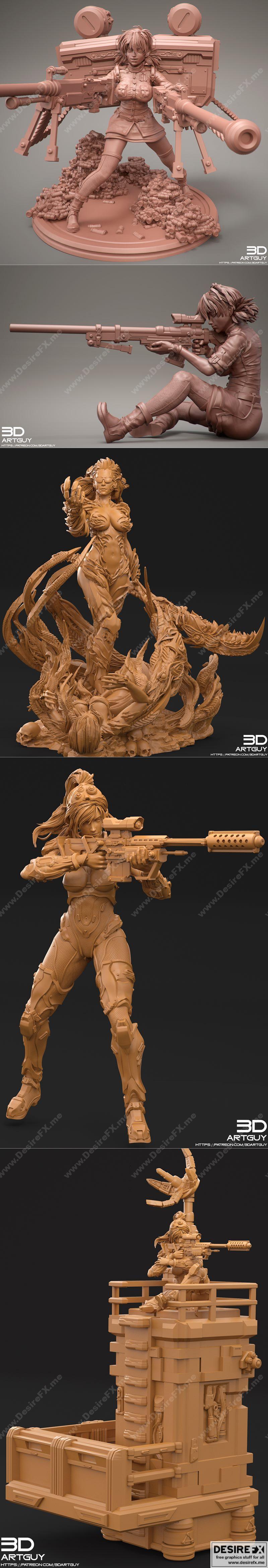 3DArtGuy六月2022作品集：3D打印模型STL文件合集|3DArtGuy – Pack June 2022 – 3D Print Model STL