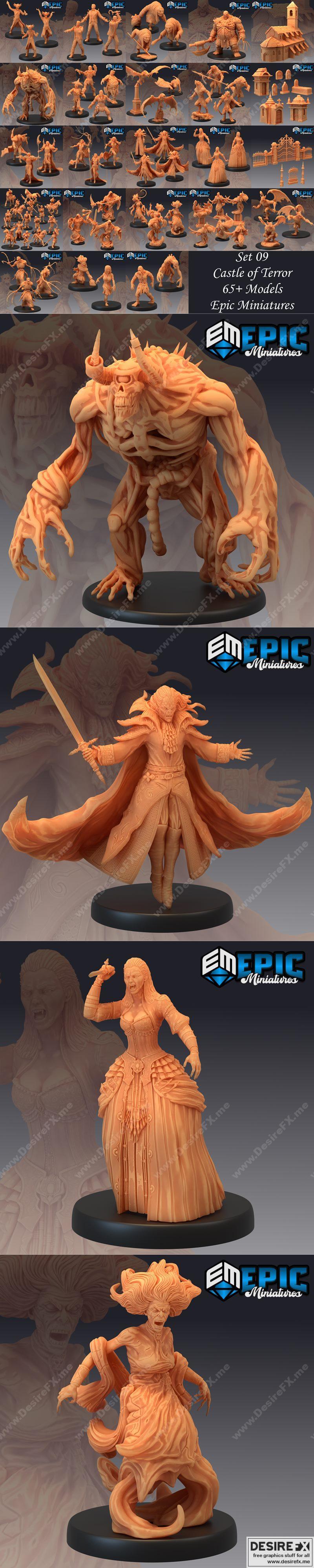 史诗迷你系列 - 恐怖城堡 - 3D打印模型|Epic Minis – Castle of Terror – 3D Print Model STL