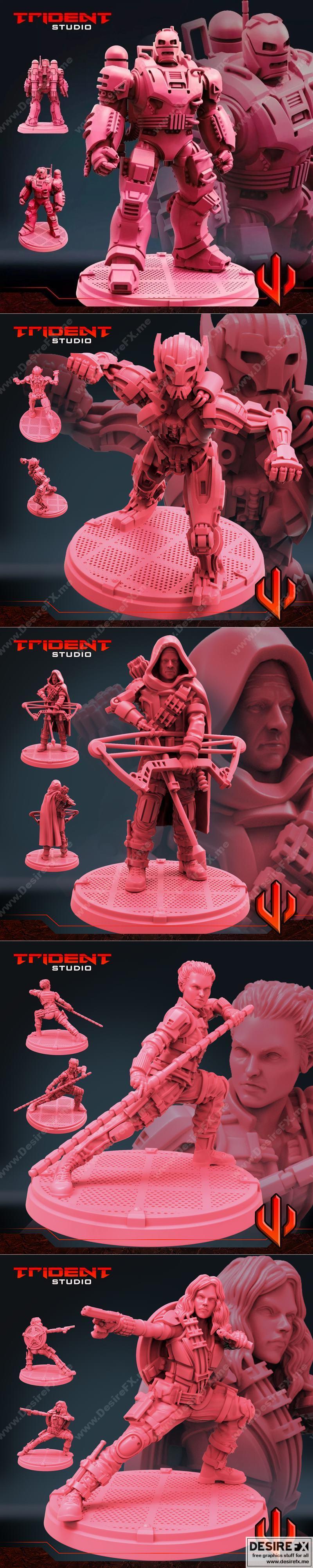 Trident Studio Gumroad - 动漫游戏角色3D打印模型STL|Trident Studio Gumroad – 3D Print Model STL