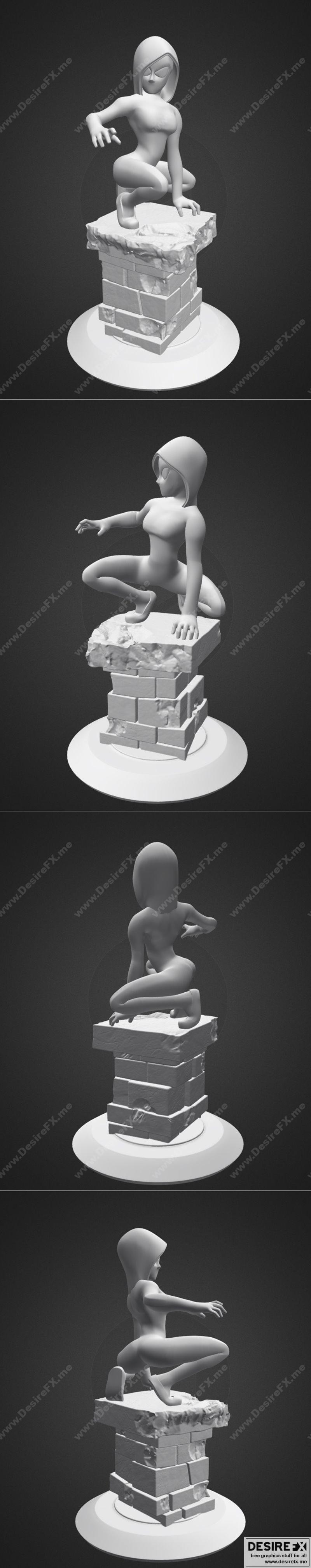 蜘蛛女侠 3D打印模型|Spider Gwen – 3D Print Model STL