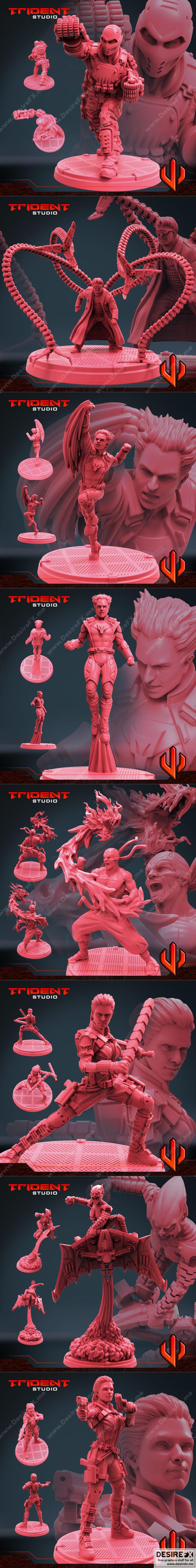 三渲二风格3D打印模型：Trident Studio 2021年度作品集|Trident Studio December 2021 – 3D Print Model STL