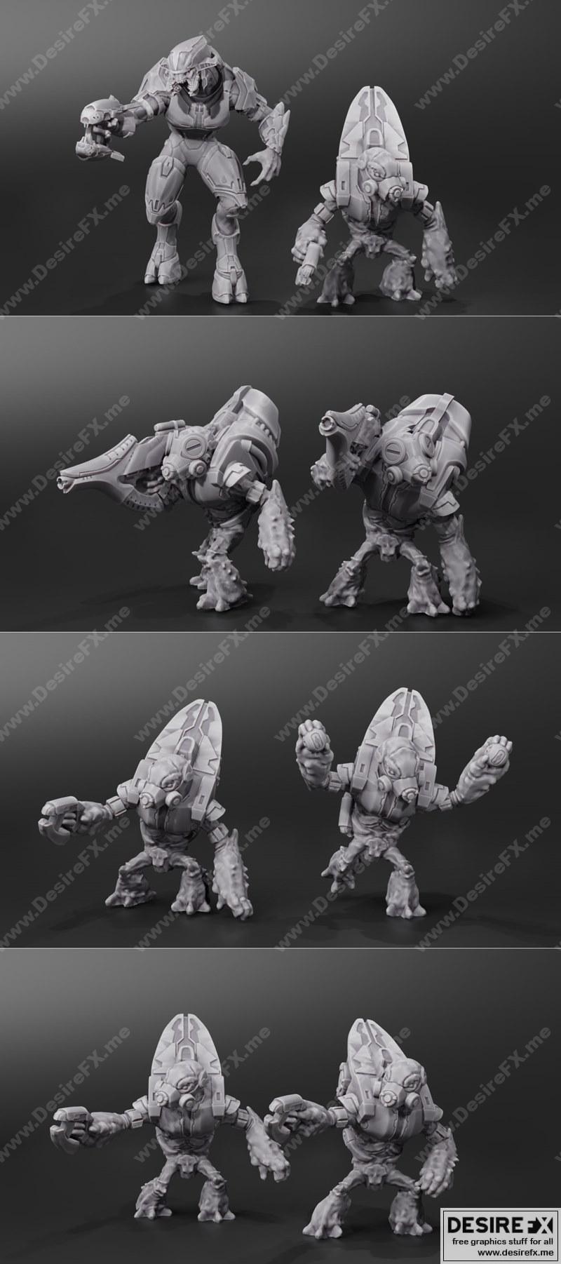 Grunts 3D打印模型——动漫游戏角色立体模型|Grunts – 3D Print Model STL