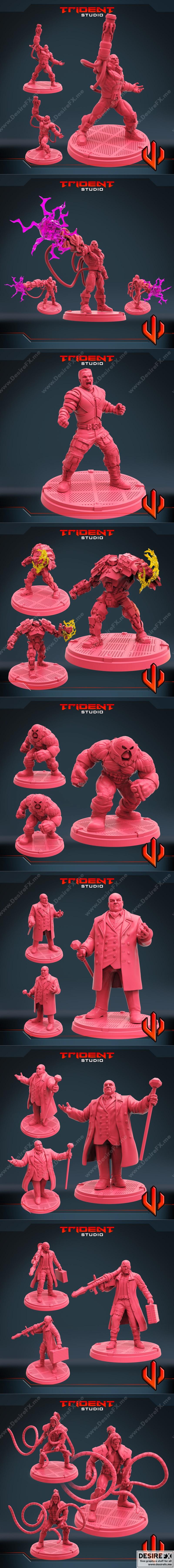三渲二风格3D打印模型：Trident Studio 2022作品集|Trident Studio February 2022 – 3D Print Model STL