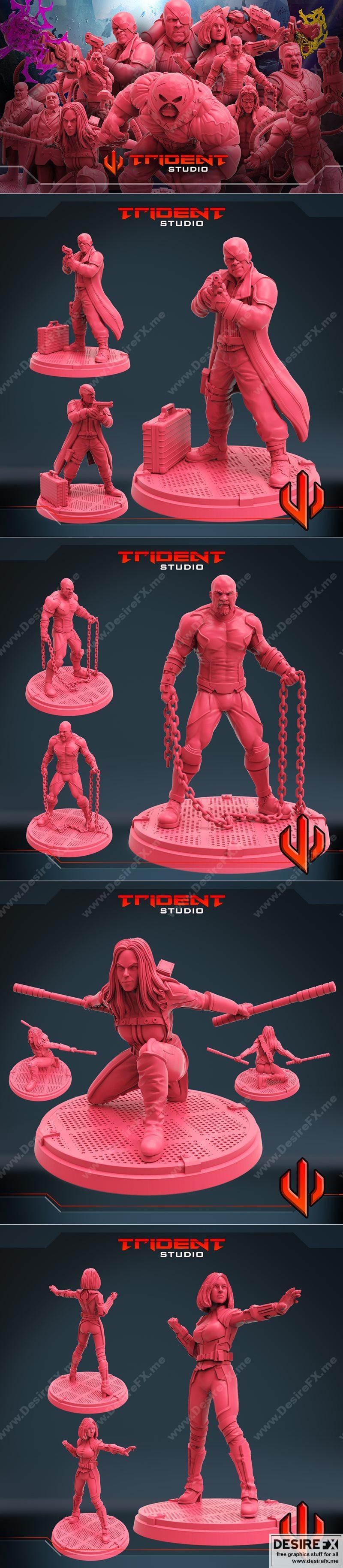三渲二风格3D打印模型：Trident Studio 2022作品集|Trident Studio February 2022 – 3D Print Model STL