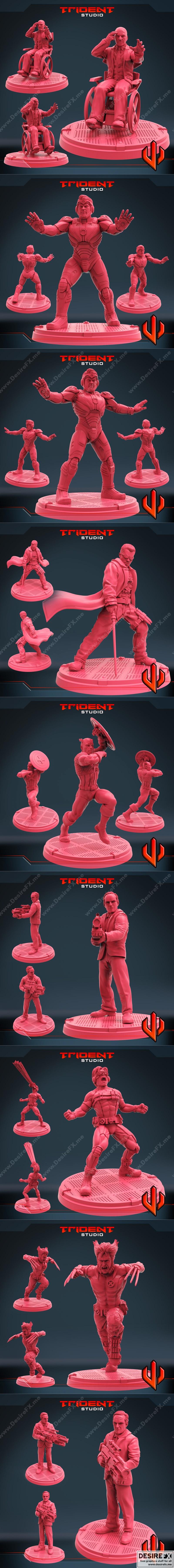 Trident Studio 2022三月作品：动漫游戏角色3D打印模型集|Trident Studio March 2022 – 3D Print Model STL