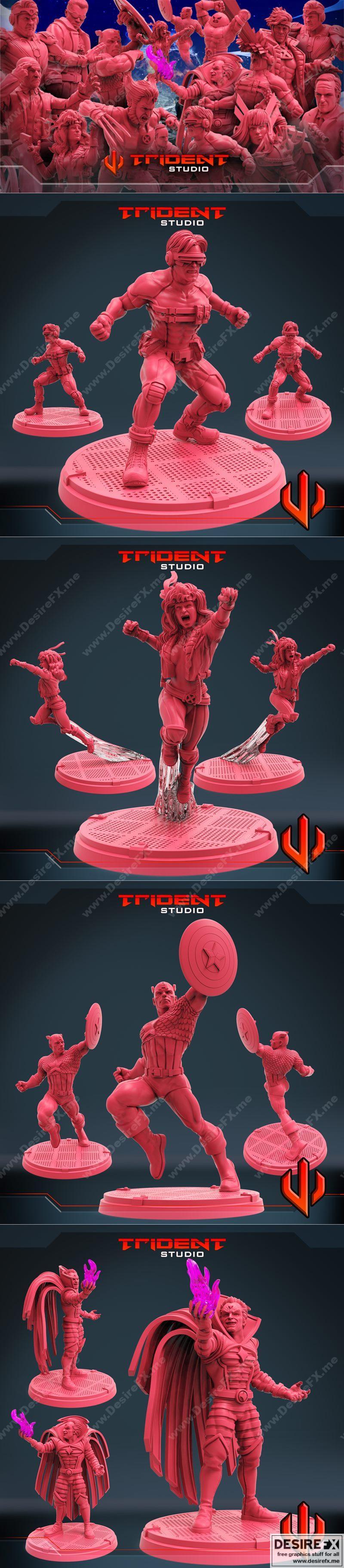 Trident Studio 2022三月作品：动漫游戏角色3D打印模型集|Trident Studio March 2022 – 3D Print Model STL