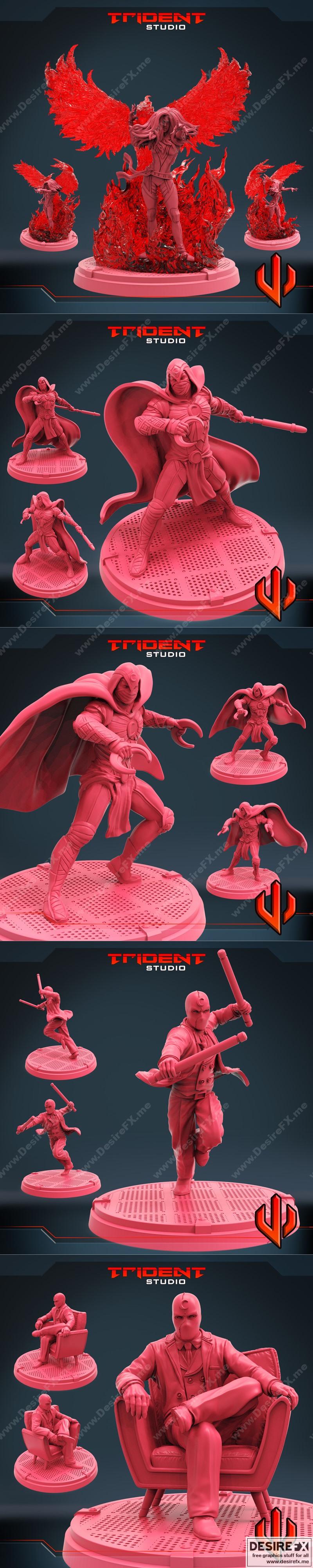 Trident Studio 2022年3D打印模型：动漫游戏角色立体模型集|Trident Studio April 2022 – 3D Print Model STL