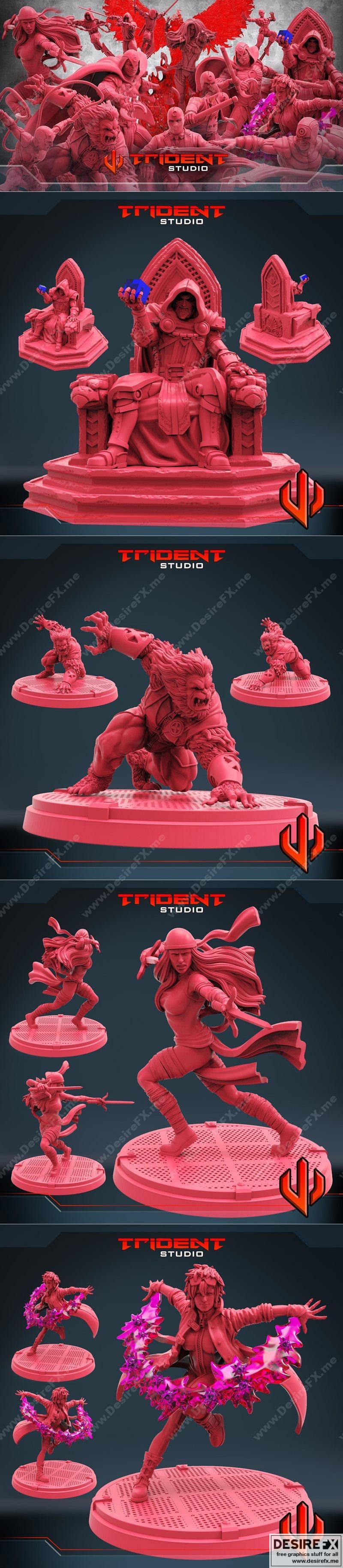 Trident Studio 2022年3D打印模型：动漫游戏角色立体模型集|Trident Studio April 2022 – 3D Print Model STL