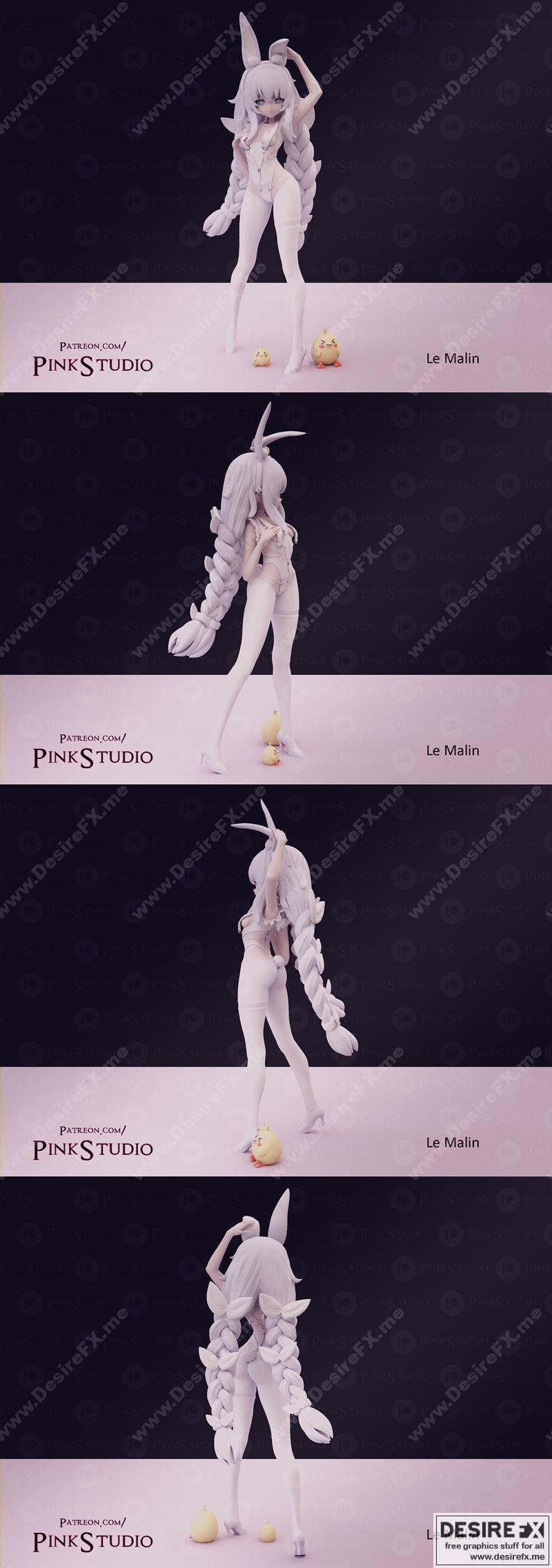 Pink Studio 3D打印模型：梦幻动漫角色精致复刻|Le Malin – Pink Studio – 3D Print Model STL