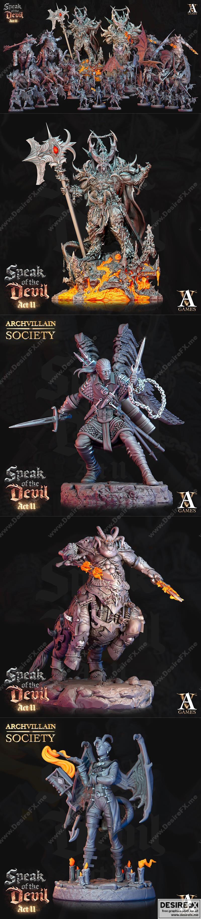 Archvillain Games《魔鬼言说》第二幕 3D打印模型 STL|Archvillain Games – Speak of the Devil – Act II July 2022 – 3D Print Model STL