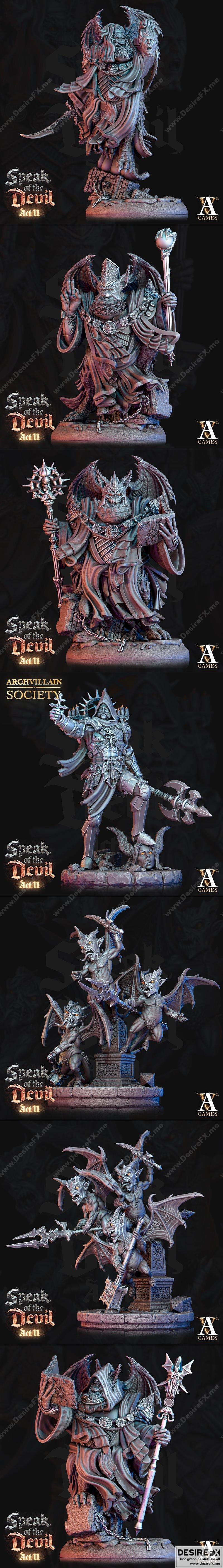 Archvillain Games《魔鬼言说》第二幕 3D打印模型 STL|Archvillain Games – Speak of the Devil – Act II July 2022 – 3D Print Model STL