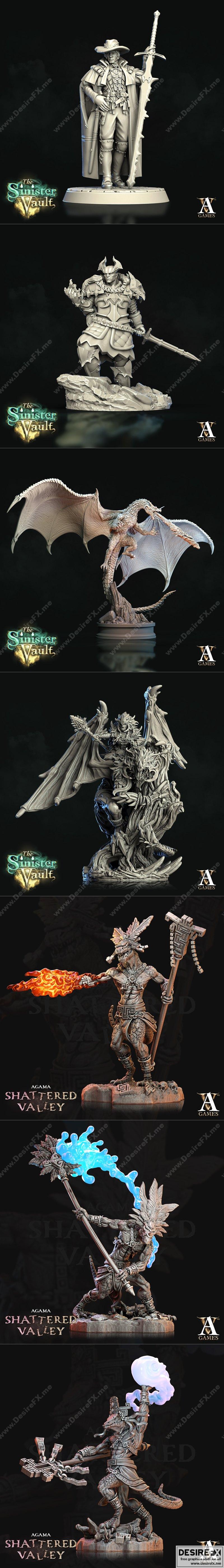 Archvillain Games《破碎山谷》阿伽玛 3D打印模型|Archvillain Games – Agama Shattered Valley August 2022 – 3D Print Model STL
