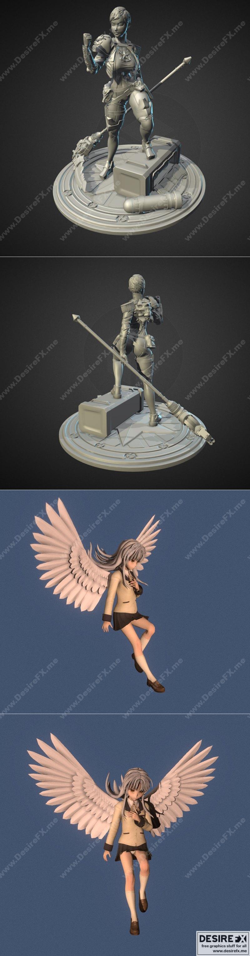 Republik与Kanade Tachibana合作作品3D打印模型|Kat – Republik and Kanade Tachibana 01 – 3D Print Model STL
