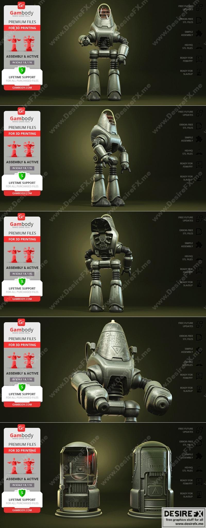 Protectron - 3D打印模型 - 机器人装甲战士|Protectron – 3D Print Model STL