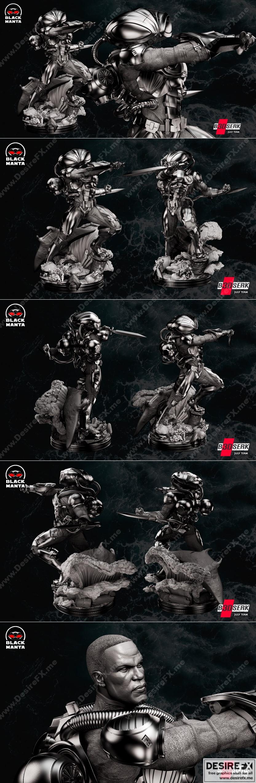 黑曼陀龙 3D打印模型|Black Manta – DC – B3DSERK – 3d print model