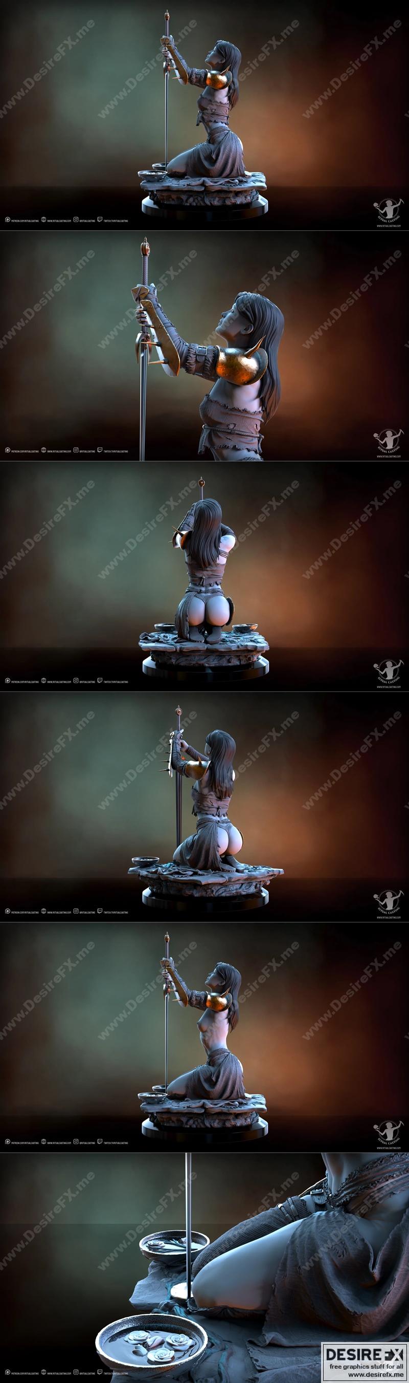 圣礼铸造——凯娜·被选中者 3D打印模型|Ritual Casting – Keena the Anointed August 2022 – 3D Print Model STL