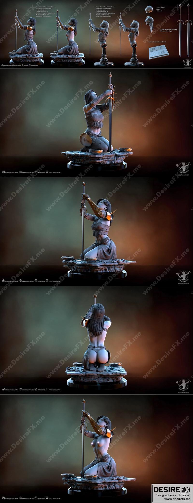 圣礼铸造——凯娜·被选中者 3D打印模型|Ritual Casting – Keena the Anointed August 2022 – 3D Print Model STL