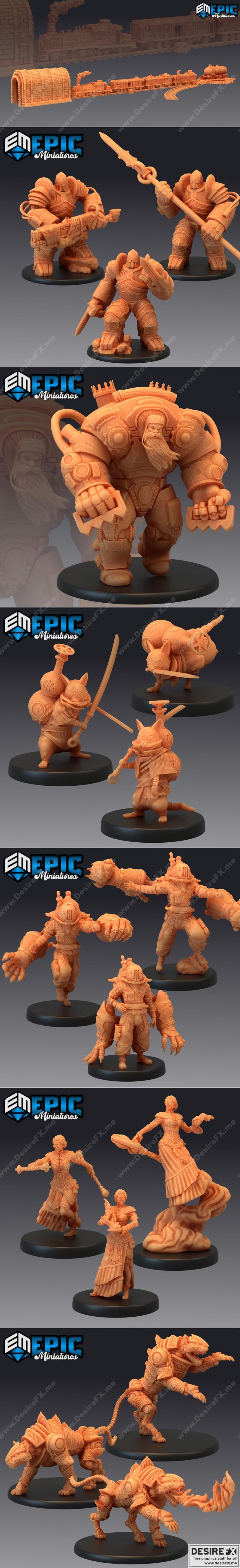 Steam Constructs - Epic Minis 3D打印模型|Epic Minis – Steam Constructs – 3D Print Model STL