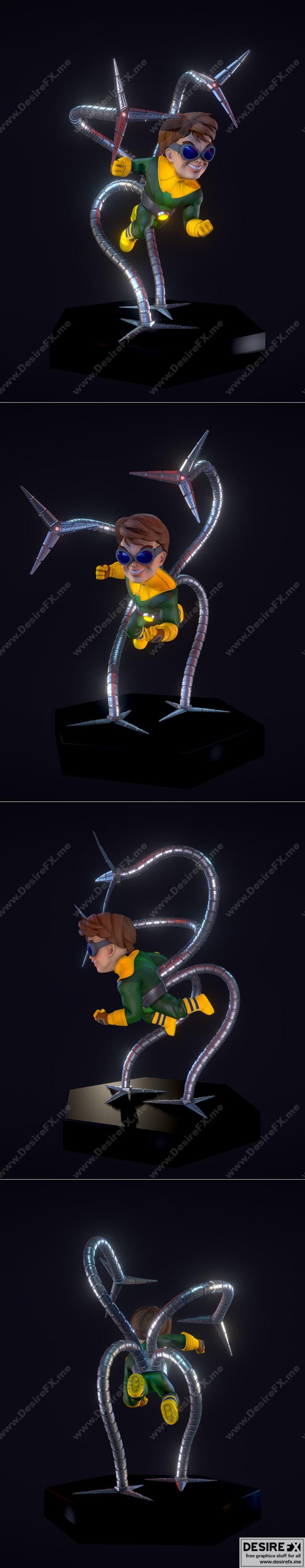 迷你Doc Ock - 迷你六号模型1号 - 3D打印雕塑模型|Mini Doc Ock – Mini-ster Six Model 1 – 3D Print Model STL