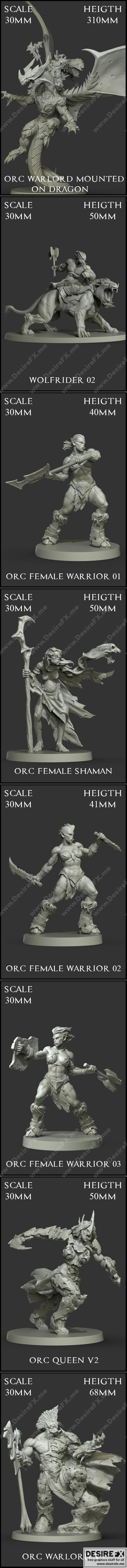 奥术战士 3D打印模型 STL|Orcs – 3D Print Model STL