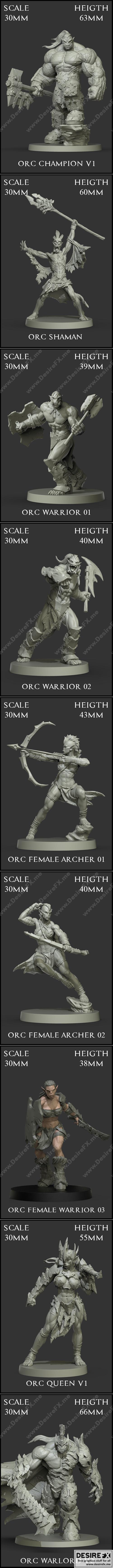 奥术战士 3D打印模型 STL|Orcs – 3D Print Model STL