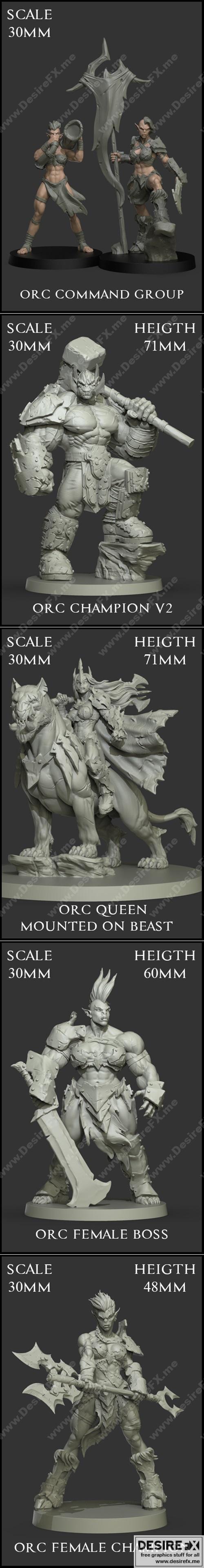 奥术战士 3D打印模型 STL|Orcs – 3D Print Model STL