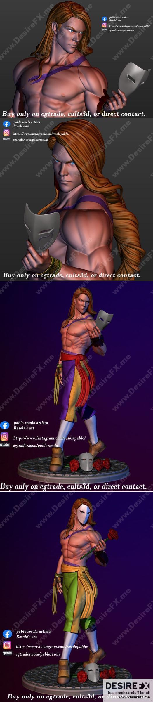 Vega街霸 3D打印模型|Vega street fighter – 3D Print Model STL