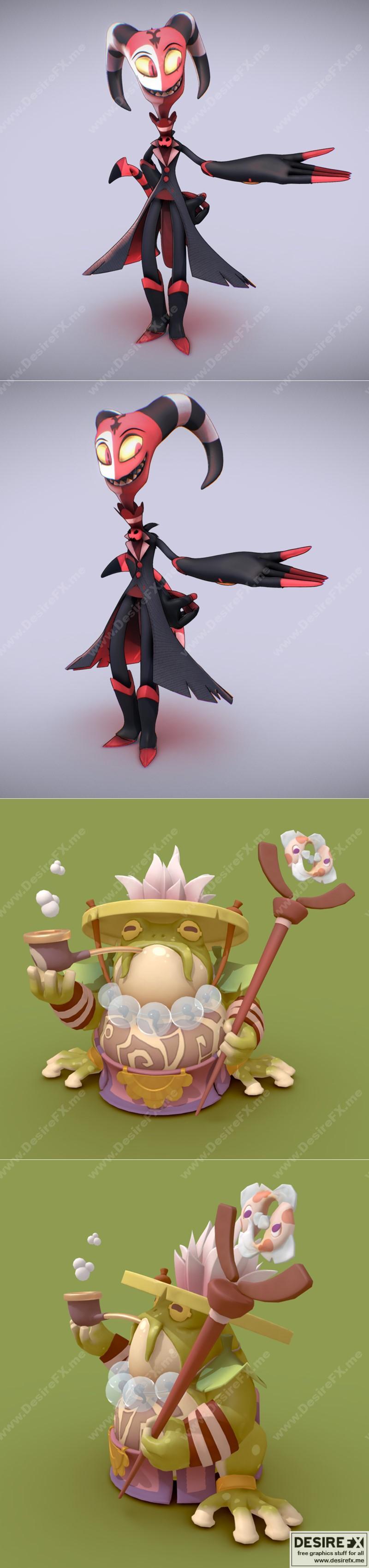 Blitzo与Sir Big Croak The Seer 3D打印模型|Blitzo and Sir Big Croak The Seer – 3D Print Model STL