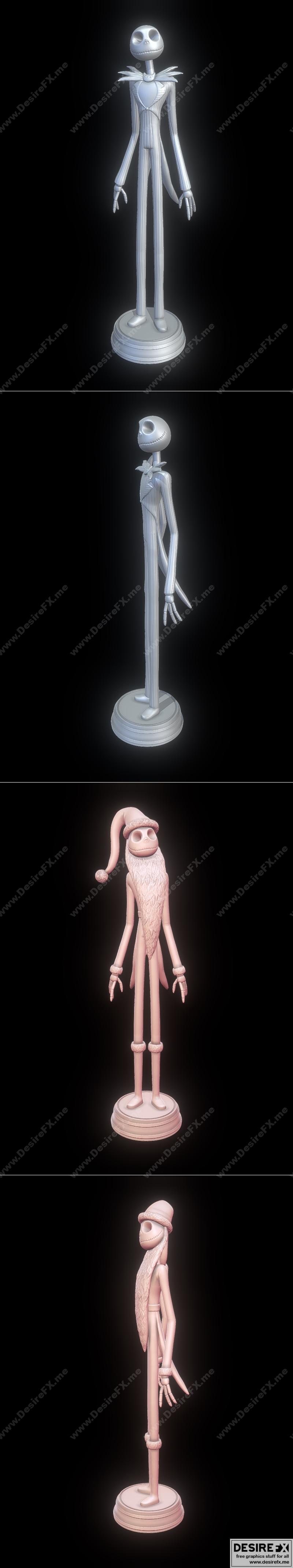 杰克·斯克里文特 3D打印模型|Jack Skellington and Santa Jack Skellington – 3D Print Model STL