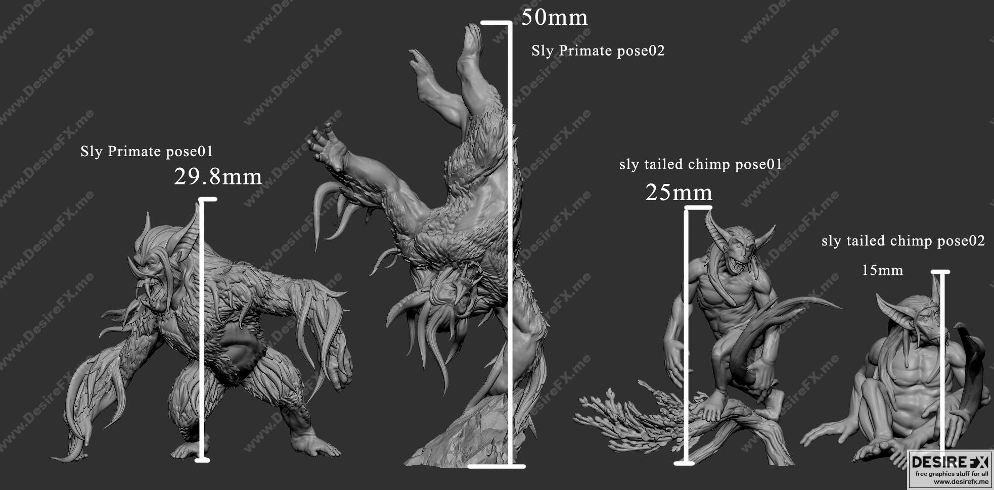 神秘猴族：Sly Primate 3D打印模型|Sly Primate