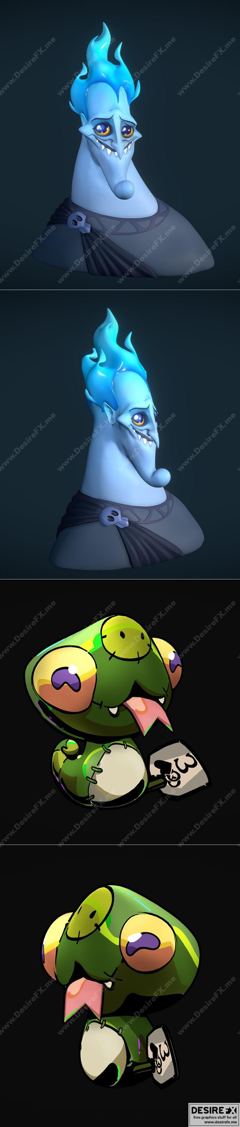 可爱的小哈迪斯与菲迪——3D打印模型|Cute Hades and Fidi – Hades Companion – 3D Print Model STL