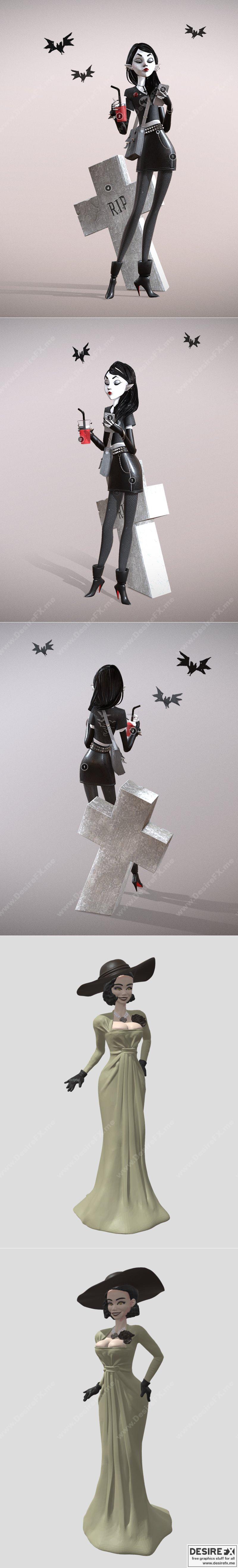 生化危机8 女吸血鬼 3D打印模型|Vampire Lady and Resident Evil 8 Vampire lady – 3D Print Model STL