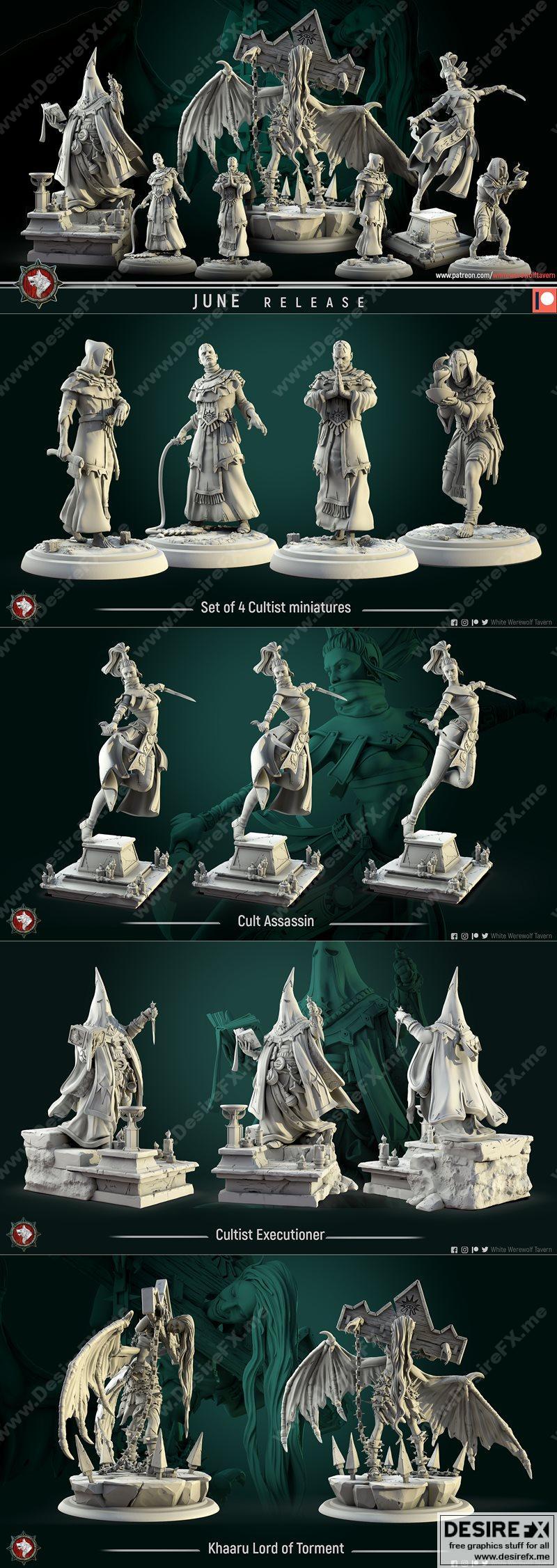 白狼人 2021年3D打印模型 STL|White Werewolf June 2021 – 3D Print Model STL