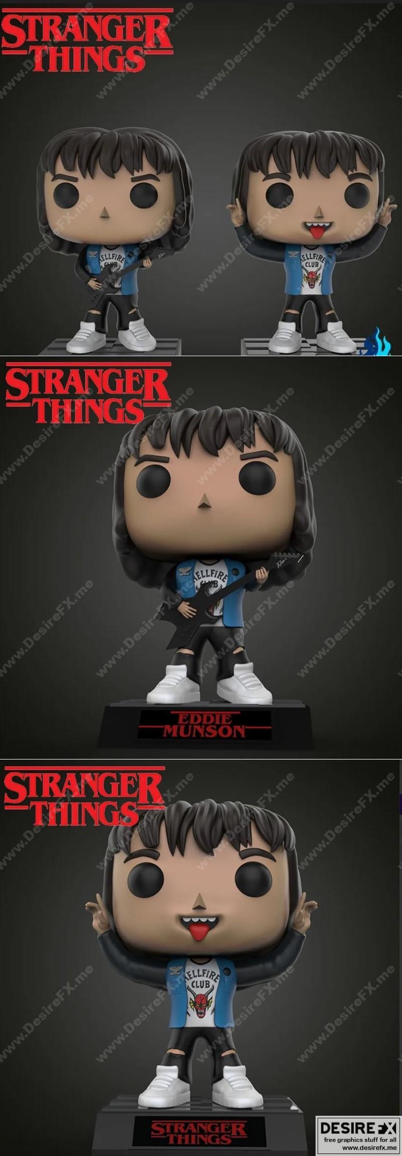 Funko Stranger Things 爱德华·穆尔森 3D打印模型|Funkos Eddie Munson Stranger Things – 3D Print Model STL