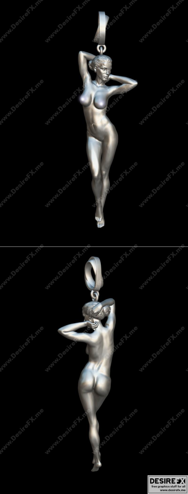 3D打印模型：Pendant Girl|Pendant Girl – 3D Print Model STL