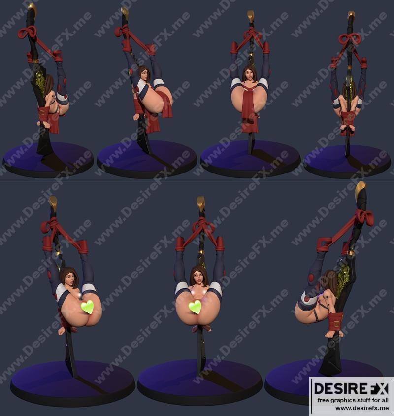 奢华机械飞行员布丽迪被困！复古风展示模型——3D打印模型STL|Glamorous Mech Pilot Brandi Trapped! Pinup Display Model – 3D Print Model STL