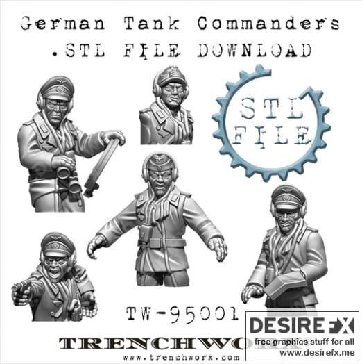 德国坦克指挥官 3D打印模型|German Tank Commanders – 3D Print Model STL