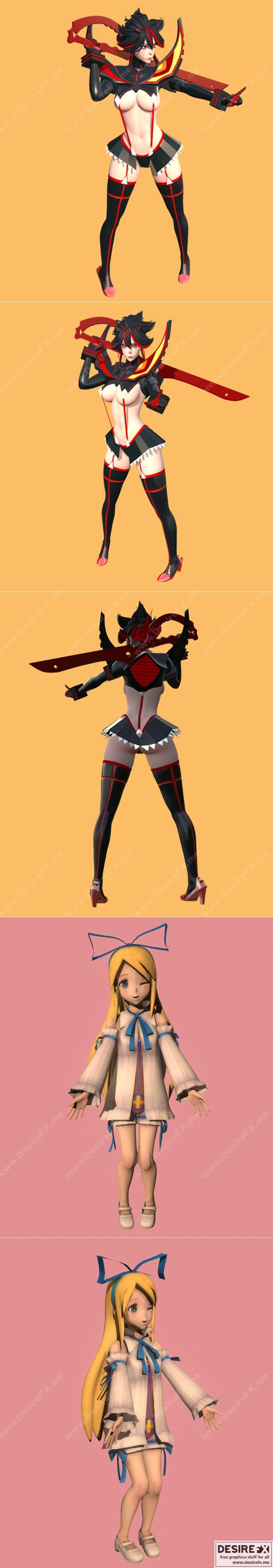 杀戮尖塔 Ryuko Matoi 3D打印模型|Ryuko Matoi Kill la Kill and Flonne 01 – 3D Print Model STL