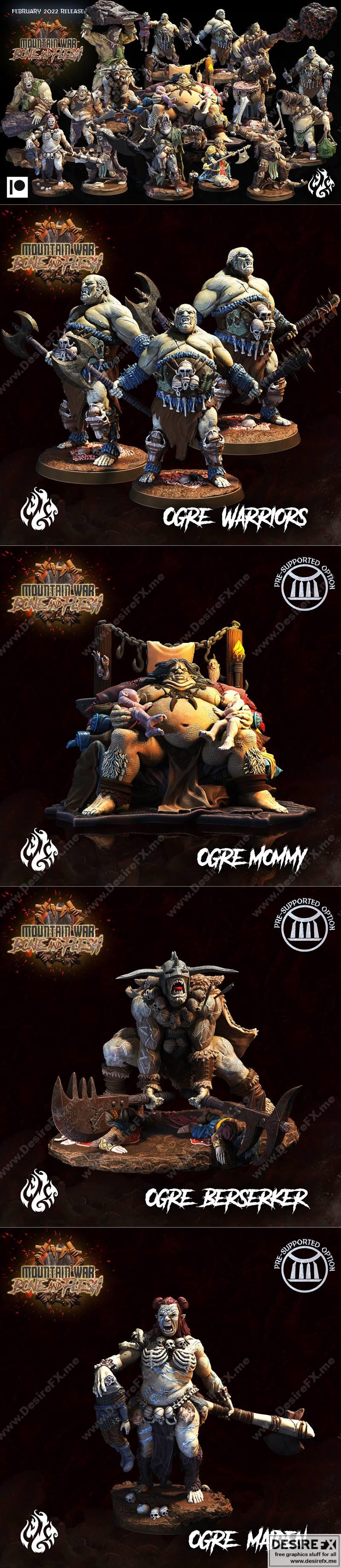 crippled god foundry 2022 3d打印模型 收录作品与角色设计|Crippled God Foundry February 2022 – 3D Print Model STL