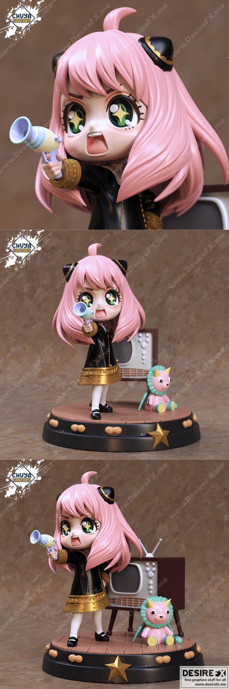 Anyaforgers 3D打印模型：动漫游戏角色可打印雕塑 STL文件|Anya Forger – 3D Print Model STL