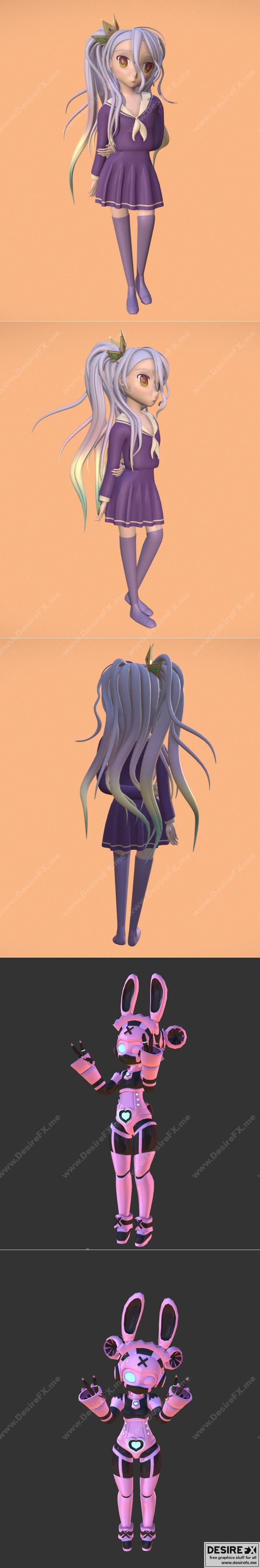 Shiro与Polybun机器人3D打印模型|Shiro and Polybun Bot – 3D Print Model STL