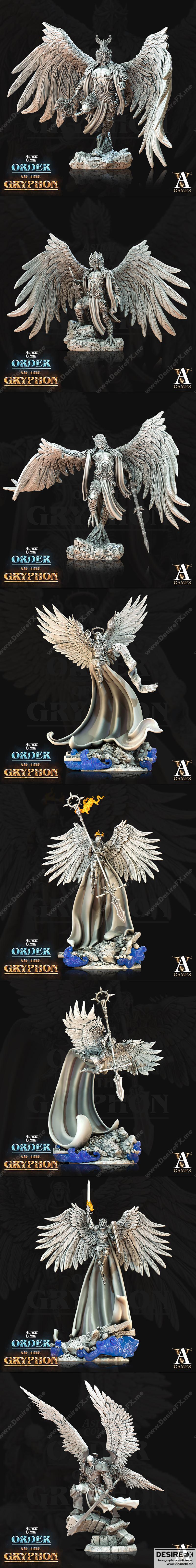 Archvillain Games《星界法庭》 Gryphon秩序 3D打印模型|Archvillain Games – Astral Court – Order of the Gryphon – 3D Print Model STL
