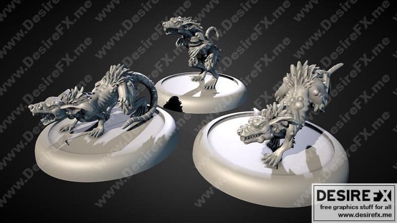 鼠疫鼠 3D打印模型|Plague Rats – 3D Print Model STL