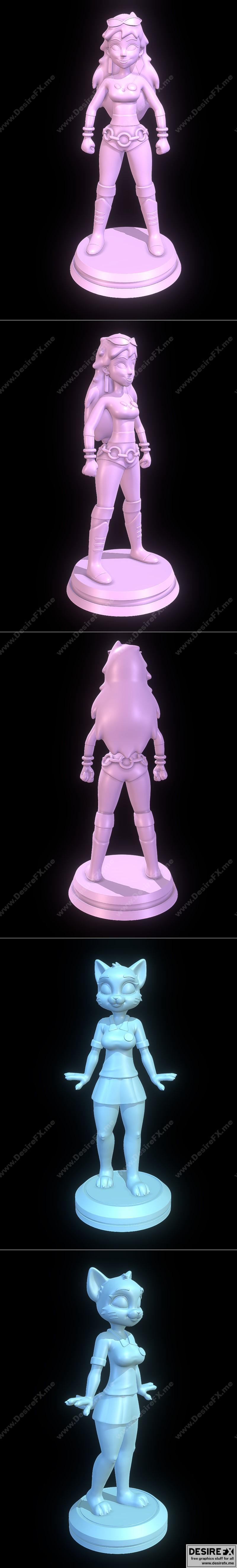 Wendi Richter与Nicole Wat Terson 3D打印模型 STL|Wendi Richter and Nicole Wat Terson – 3D Print Model STL