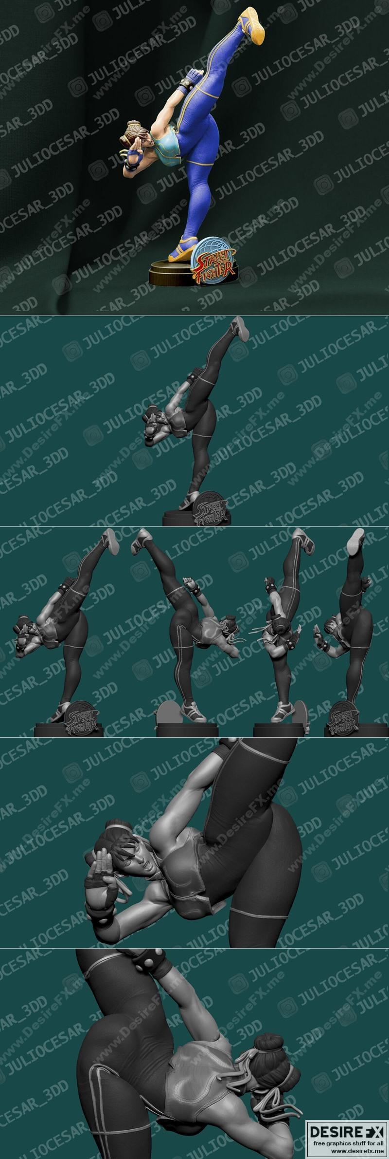 街霸 春丽 3D打印模型|Street fighter – Chun Li – 3D Print Model STL