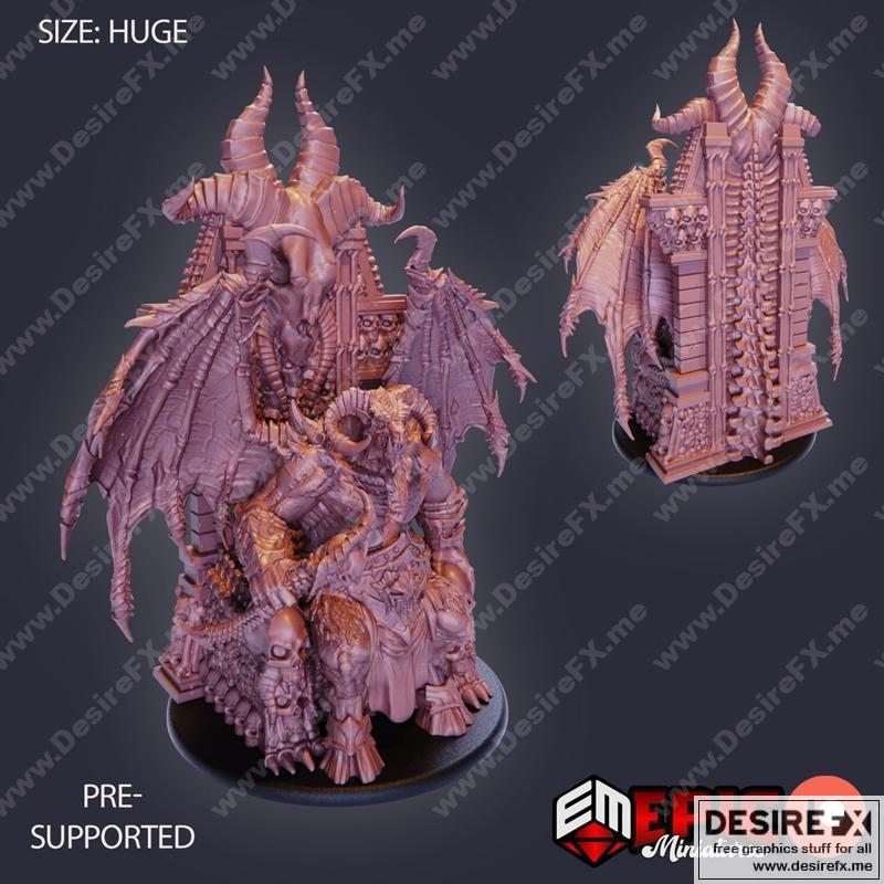 奥术恶魔之王宝座 3D打印模型|Orc Demon Lord Throne – 3D Print Model STL
