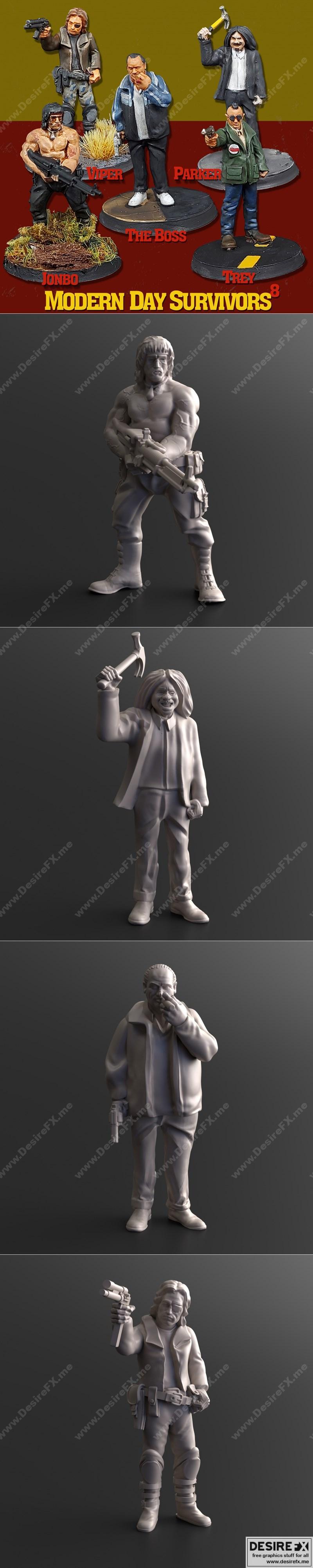 现代生存之战08 3D打印模型|Modern Day Survivor Series 08 – 3D Print Model STL