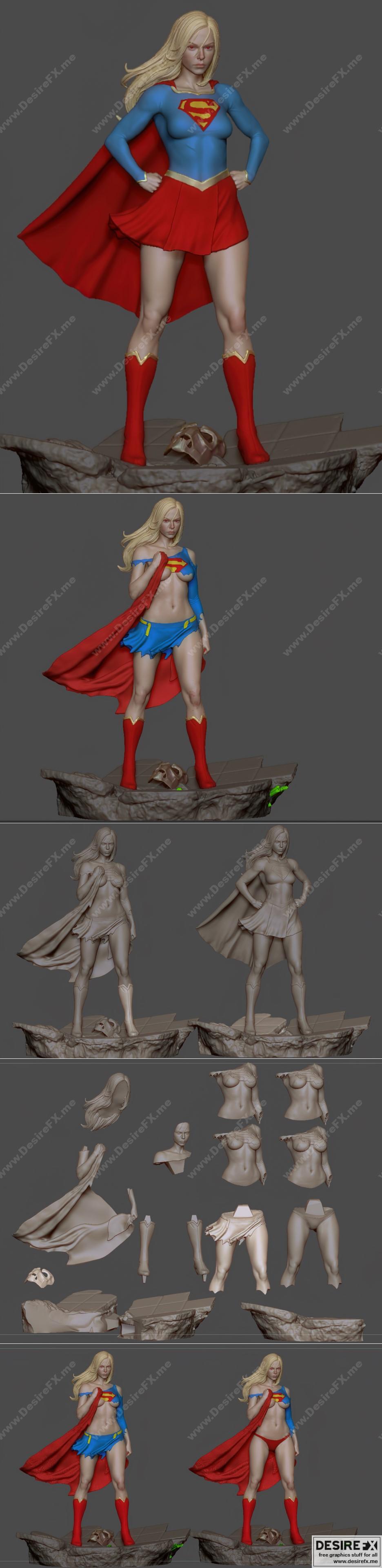 超级女孩经典款3D打印模型|SuperGirl Classic – 3d print model